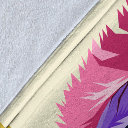 Premium Blanket colorful saint bernard dog pop art