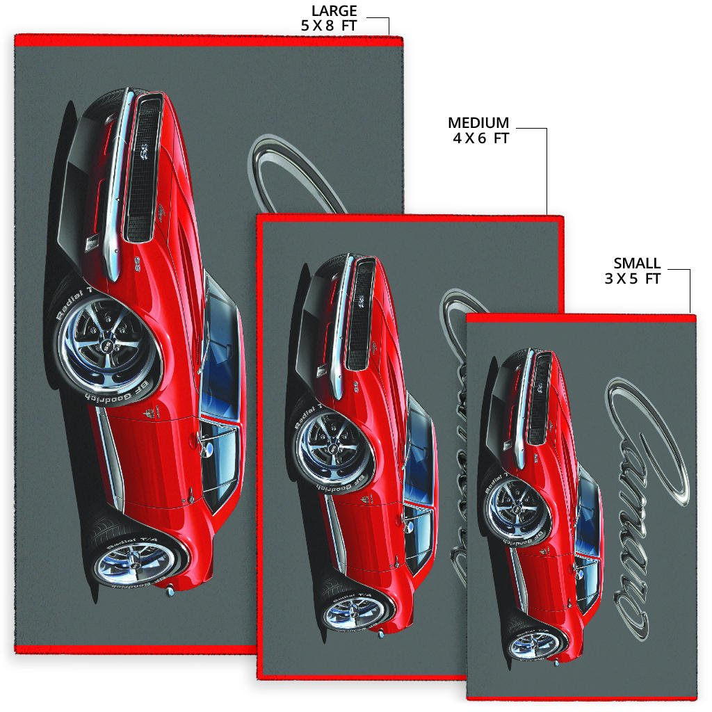 1967 Camaro SS Area Rug Gray