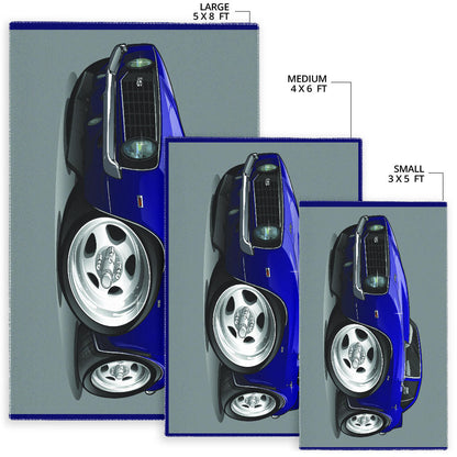 1st Generation Purple Camaro SS Gray Area Rug