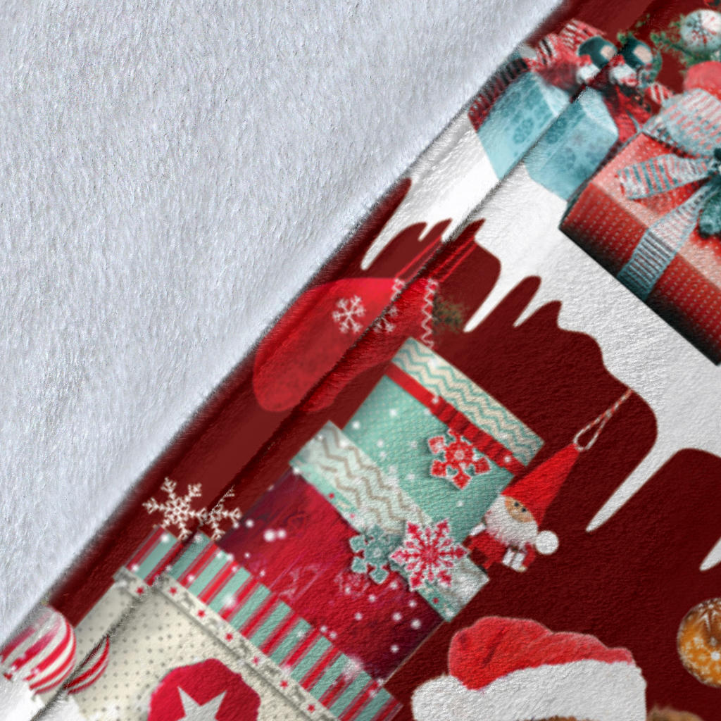Premium Blanket Pomeranian Snow Christmas Blanket