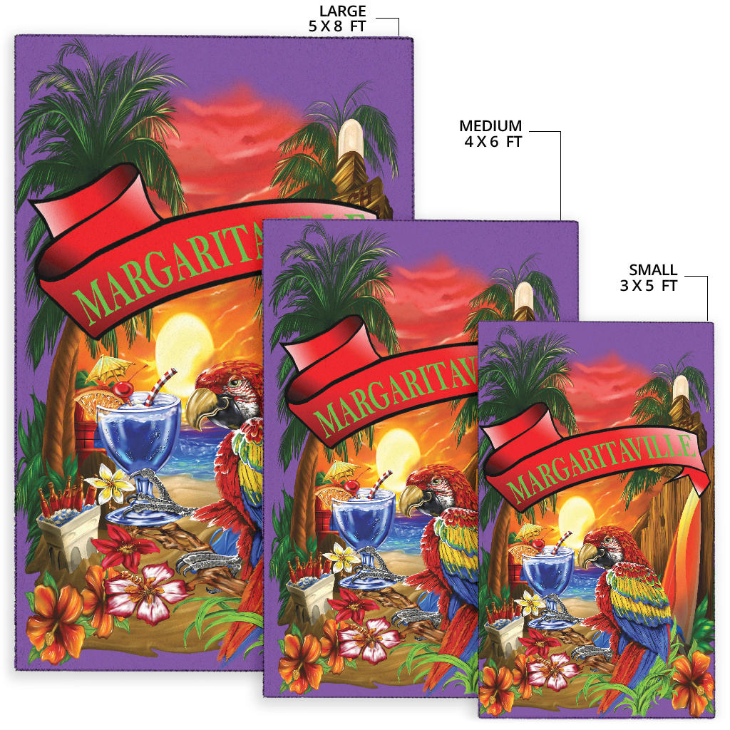 Margaritaville Purple Parrot Beach Area Rug