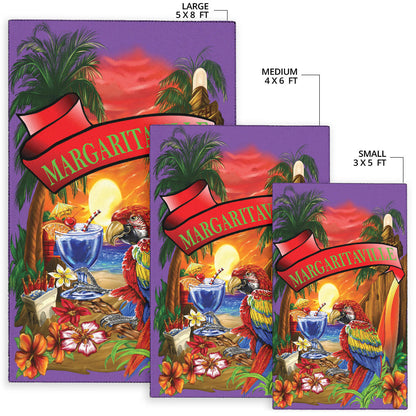 Margaritaville Purple Parrot Beach Area Rug