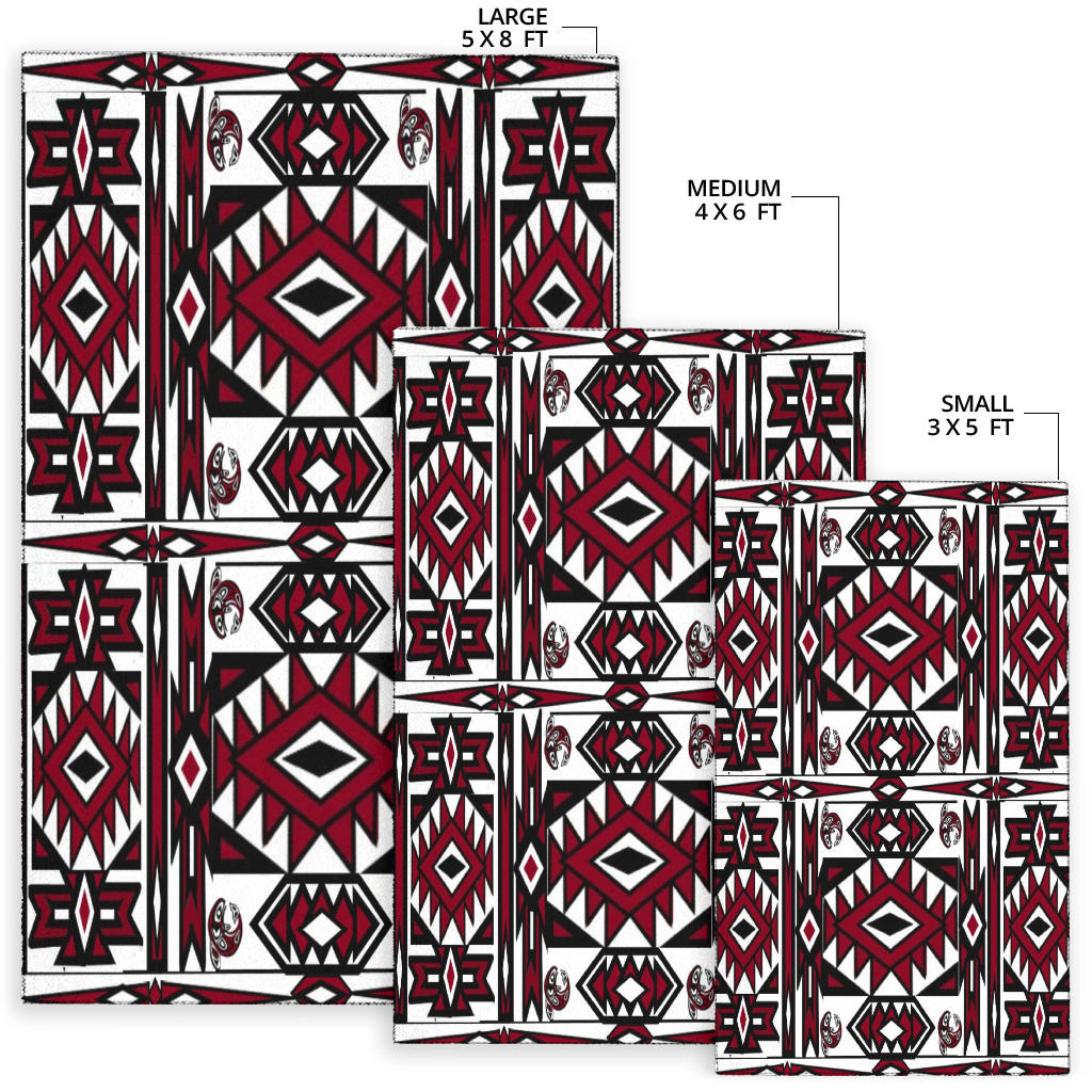 Native Stylish Area Rug Great for any Room Black (red)