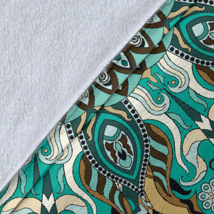 Ornamental Magical Green Dream Premium Blanket