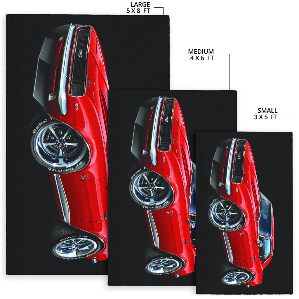 1967 SS Car Art Camaro Area Rug