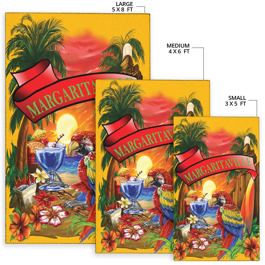 Margaritaville Orange Parrot Beach Area Rug