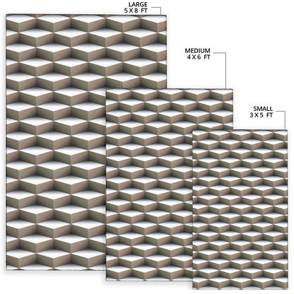 Cube Optical Illusion Area Rug