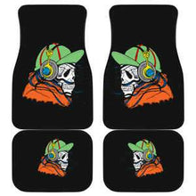 Front and Back Floor Mats - Skull - Set of 4