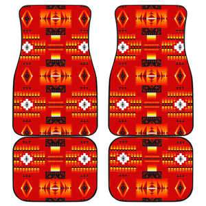 Seven Tribes Red Set of 4 Car Floor Mats