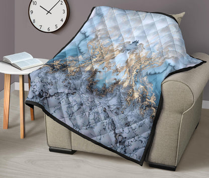 Baby Blue Liquid Gold Quilt