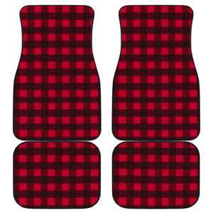 Car Floor Mats - Plaid-Set of 4