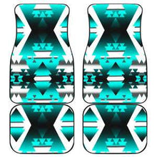 Teal Winter Camp Set of 4 Car Floor Mats