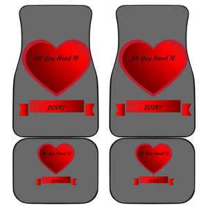 CAR Floor Mats - All You Need Is Love - Set of 4