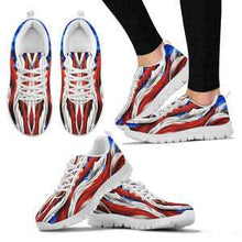AMERICA FLAG WHITE SNEAKERS Women's Tennis Shoes