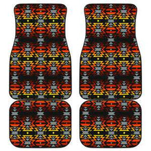 Black Fire Red Set of 4 Car Floor Mats