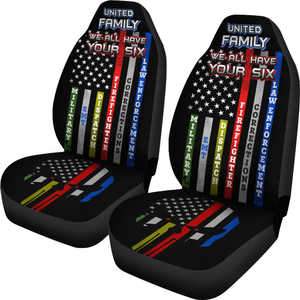 United Family We All Have Your Six Car Seat Covers