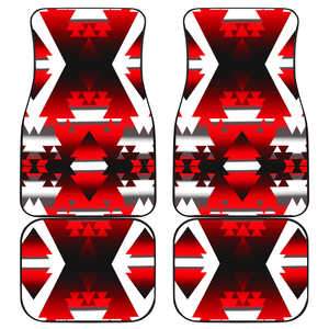 Red Winter Camp Set of 4 Car Floor Mats