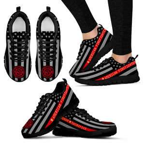 Firefighter Design Thin Red Line Womens Sneakers