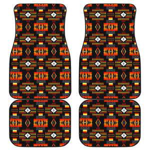 Seven Tribes Black Set of 4 Car Floor Mats