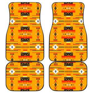 Seven Tribes Orange Set of 4 Car Floor Mats