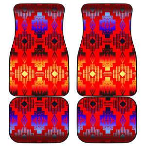 Seven Tribes Horizon Red Set of 4 Car Floor Mats