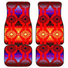 Seven Tribes Horizon Red Set of 4 Car Floor Mats