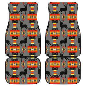 Deer Gray Set of 4 Car Floor Mats