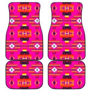 Seven Tribes Pink Set of 4 Car Floor Mats