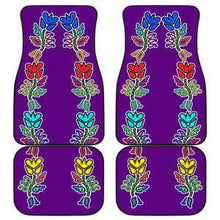 4 Generations Floral Purple Set of 4 Car Floor Mats