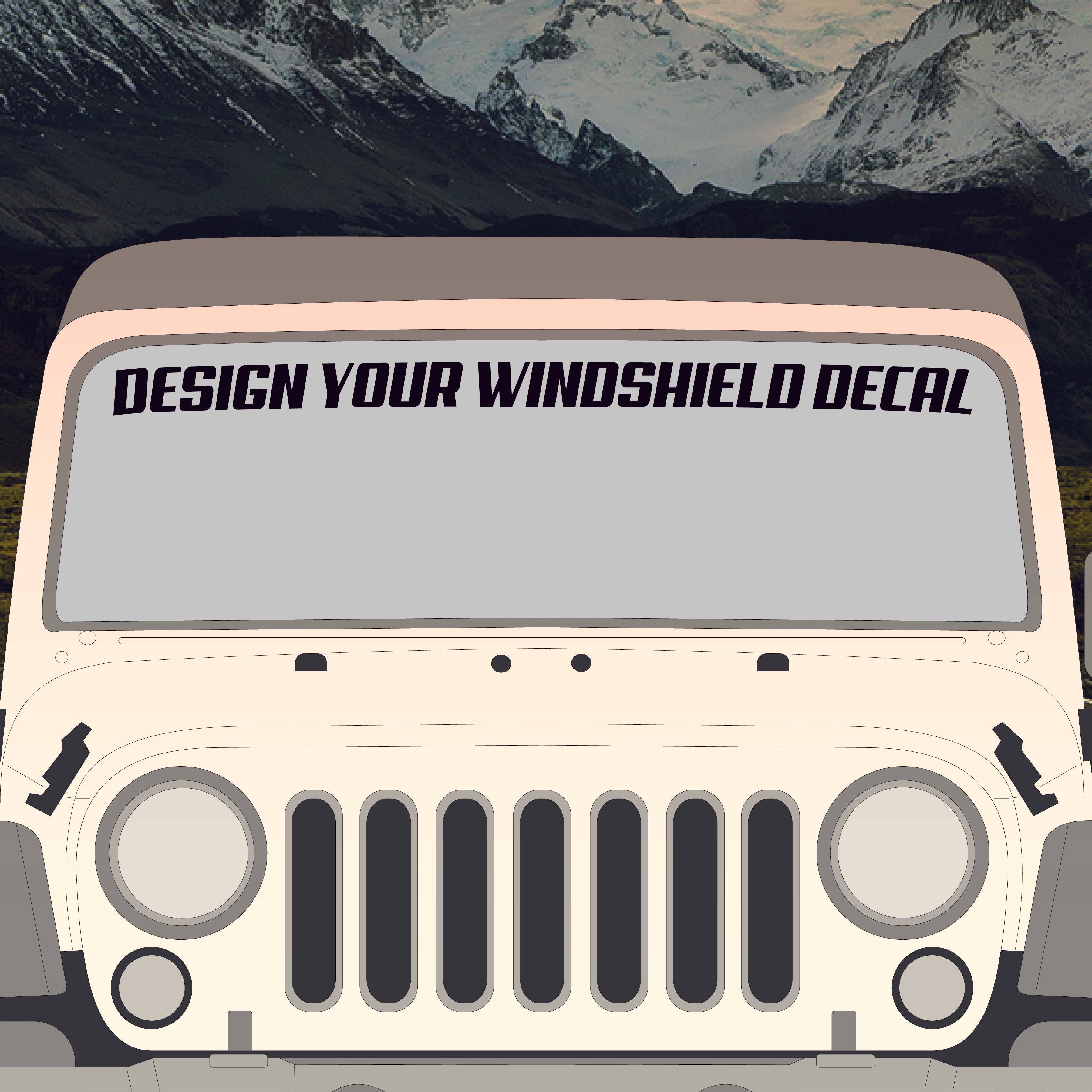 Design Your Own Front Windshield Decal