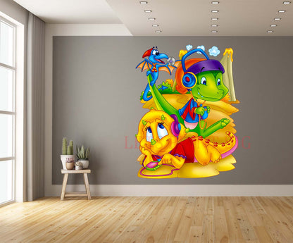 Funny Cartoon Dinosaurs Wall Art Decal