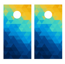 Geometric Design Cornhole Decal Wrap