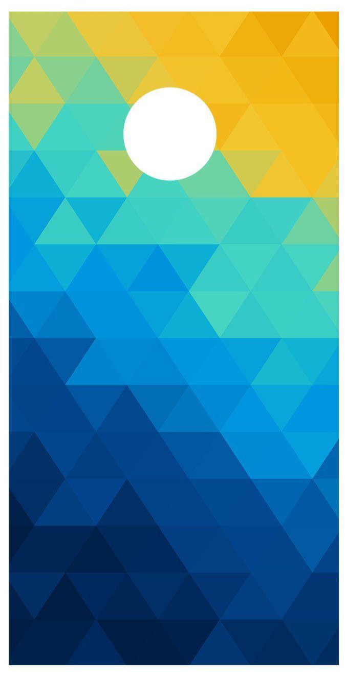 Geometric Design Cornhole Decal Wrap