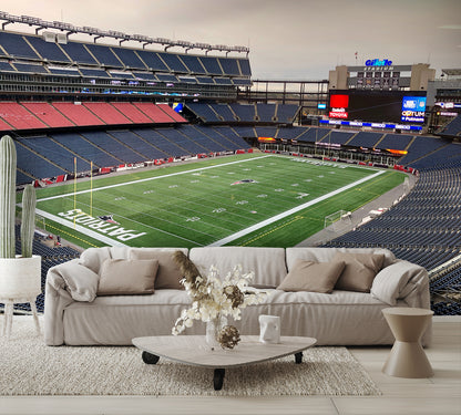 Gillette Stadium Wallpapers Patriots New England Wall Mural living room couch