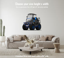 Golf Cart Cartoon Hot Rod Wall Art Decal