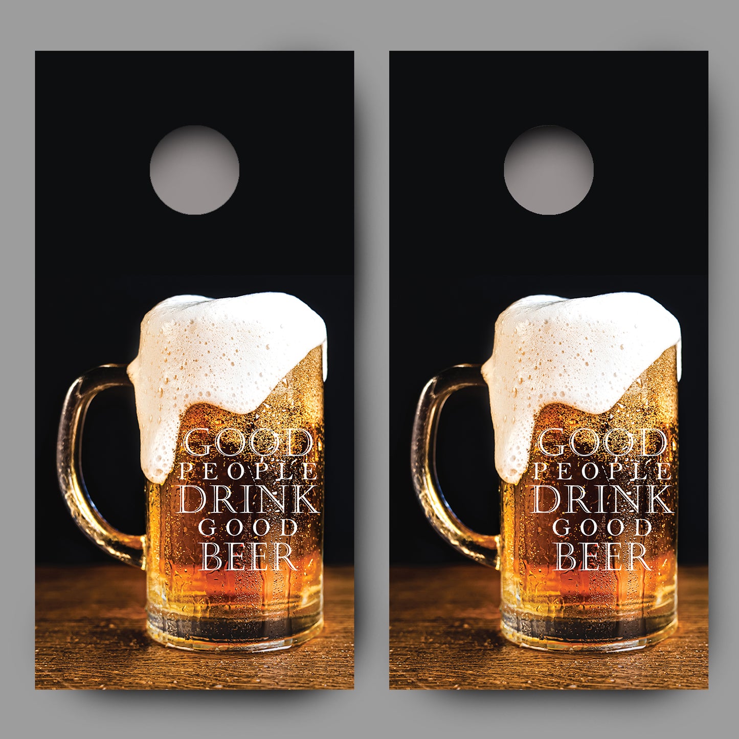Good People Drink Good Beer Mug Cornhole Decal Wraps