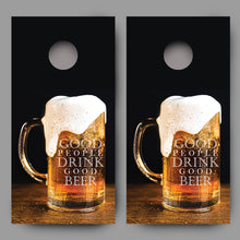 Good People Drink Good Beer Mug Cornhole Decal Wraps