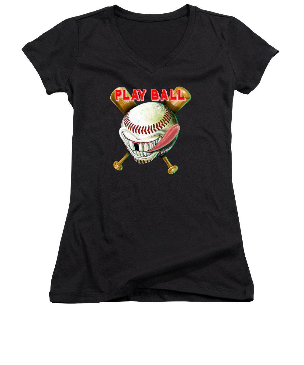 Goofy Baseball - Women's V-Neck (Athletic Fit)