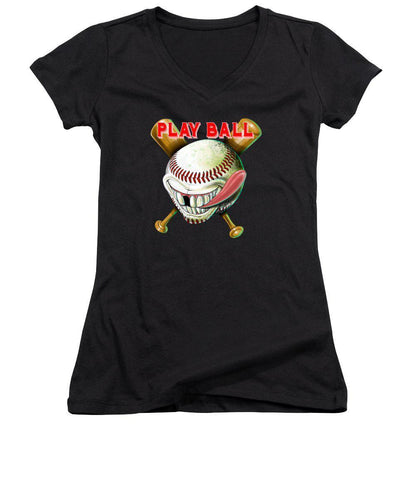 Goofy Baseball - Women's V-Neck (Athletic Fit)