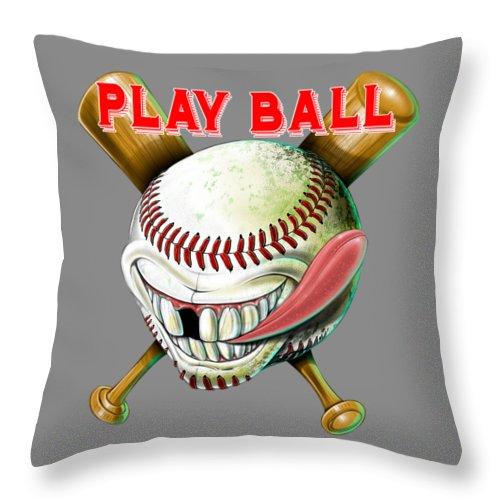 Goofy Baseball - Throw Pillow