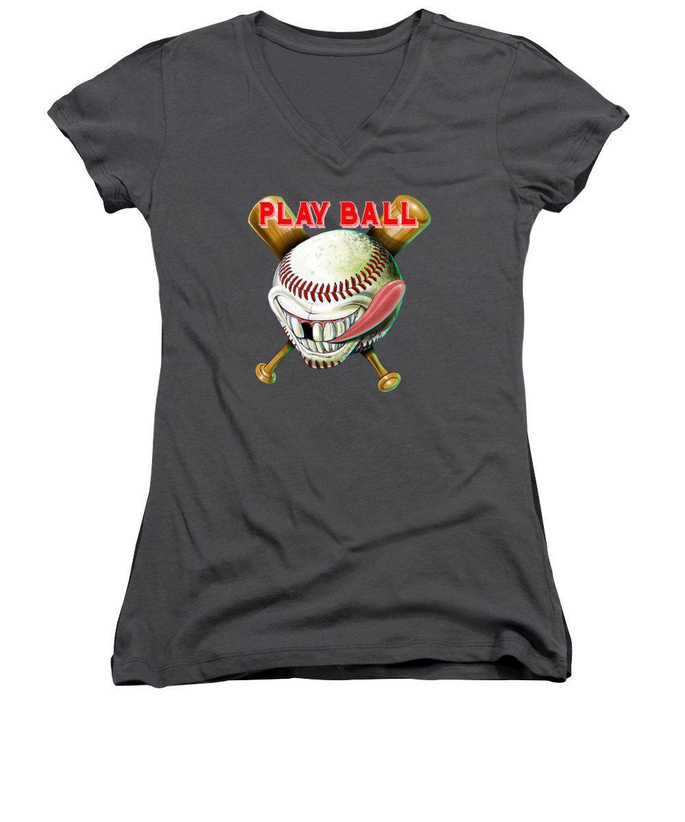 Goofy Baseball - Women's V-Neck (Athletic Fit)
