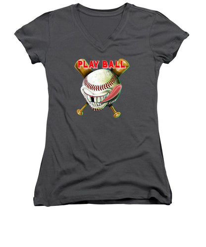 Goofy Baseball - Women's V-Neck (Athletic Fit)