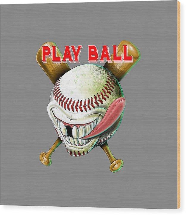 Goofy Baseball - Wood Print