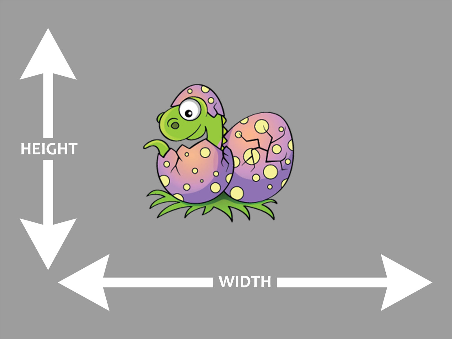 Green Dino Hatching Wall Art Decal