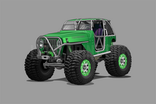 Green Jeep Rocktoy Monster Truck Muscle Car Art Wall Decal