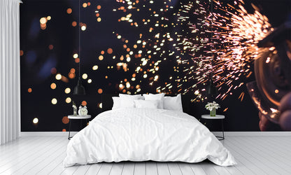 Grinder Sparks Wall Mural