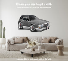 Car Art Gray Hearse Hot Rod Cartoon Wall Decal