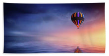 Hot Air Balloon Sunset - Bath Towel
