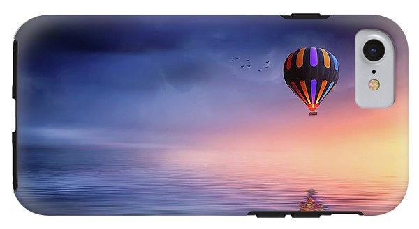 Hot Air Balloon Sunset - Phone Case