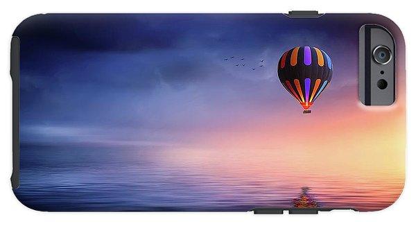Hot Air Balloon Sunset - Phone Case